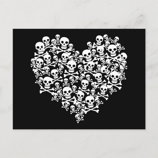 Skull Heart Briefkaart (Voorkant)