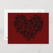 Skull Heart Briefkaart (Voorkant / Achterkant)