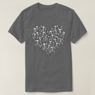 Skull Heart Ouline T-Shirt