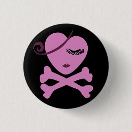 Skull Heart Ronde Button 3,2 Cm