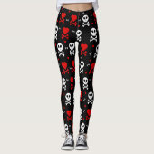 Skull Hearts Leggings (Voorkant)