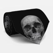 Skull - Heavy Metal Fantasy Art Zwart Stropdas (Opgerold)