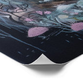 Skull Horned Zee Serpent Witchy AI Art Matte Value Poster (Hoek)