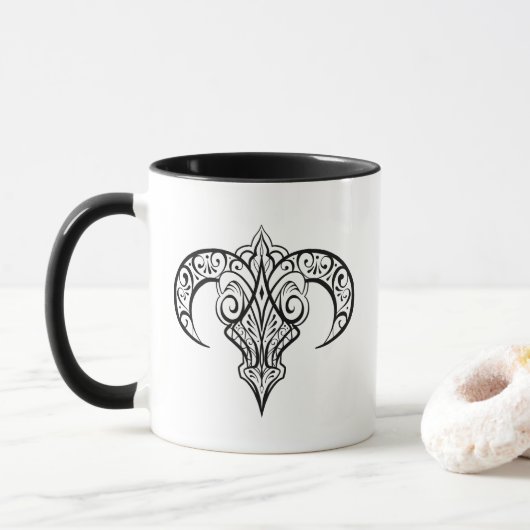 Skull Hot Beverage Mok (Met donut)
