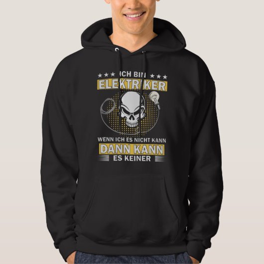 Skull I Am Electrician Hoodie (Voorkant)
