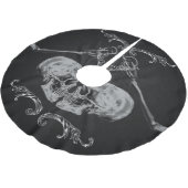 "Skull in Love" Skeletons Black Wedding Kerstboom Rok (Gekanteld)