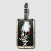 Skull in the mirror bagagelabel (Voorkant (verticaal))