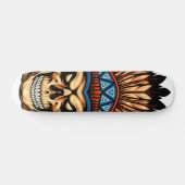 Skull Indian Skateboard (Horizontaal)