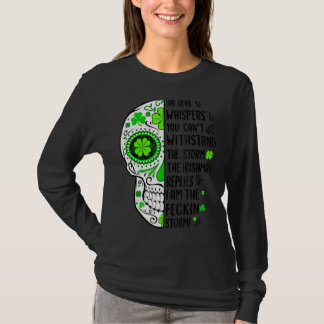 Skull Irishman Pride Mannen Saint Patrick Day Matc T-shirt