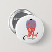 Skull Jellyfish Ronde Button 5,7 Cm (Voorkant /achterkant)