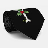 Skull JOY Botten Holly Kerstfeestdag Stropdas (Opgerold)