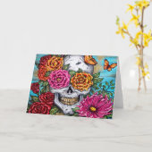 Skull Kaart (Gele Bloem)