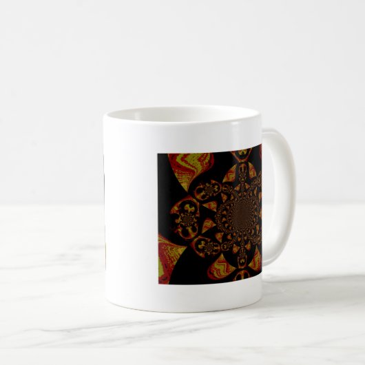 Skull Kaleidoscope Art Print Koffiemok (Voorkant rechts)