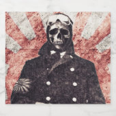 Skull kamikaze bier etiket (Enkel label)