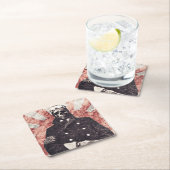 Skull kamikaze vierkante kartonnen onderzetter (Insitu)