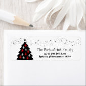 Skull-kerstboomruitadres Etiket (Insitu)