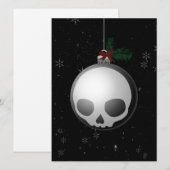 Skull Kerstversiering Grafisch Feestdagenkaart (Voorkant / Achterkant)