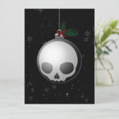 Skull Kerstversiering Grafisch Feestdagenkaart (Staand voorkant)