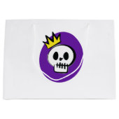 Skull King – Minimal Halloween Gift Bag Groot Cadeauzakje (Voorkant)