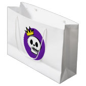 Skull King – Minimal Halloween Gift Bag Groot Cadeauzakje (Voorkant Gekanteld)