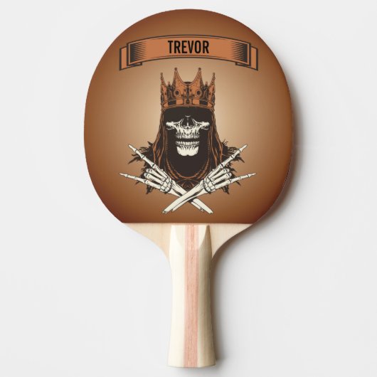 Skull King Monogrammed Tafeltennisbatje (Voorkant)