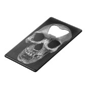 Skull Kredietkaart Flessenopener (Achterkant Gekanteld)