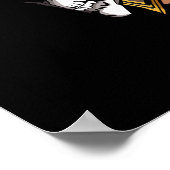 Skull krijger met zwart poster (Hoek)