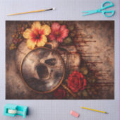 Skull Magnifying Glass Decoupage Paper Tissuepapier (Craft)