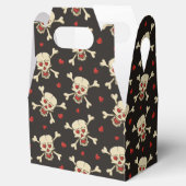 Skull met Hearts Pattern Bedankdoosjes (Geopend)