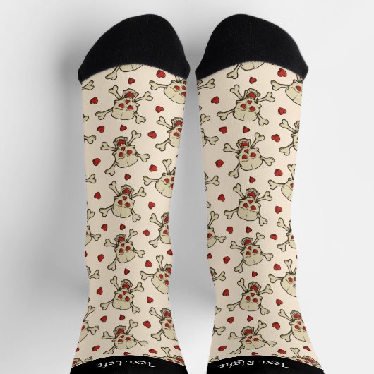 Skull met Hearts Pattern Sokken (Top)