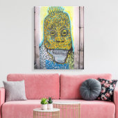 Skull Mexico Graffiti Street art. Canvas Afdruk (Insitu (Woonkamer))
