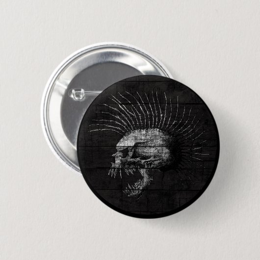 Skull Mohawk Ronde Button 5,7 Cm (Voorkant /achterkant)