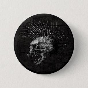 Skull Mohawk Ronde Button 5,7 Cm