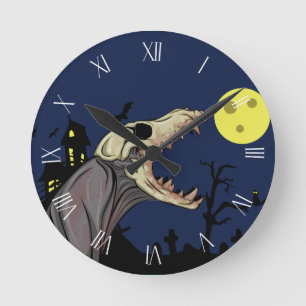 Skull Monster Ronde Klok