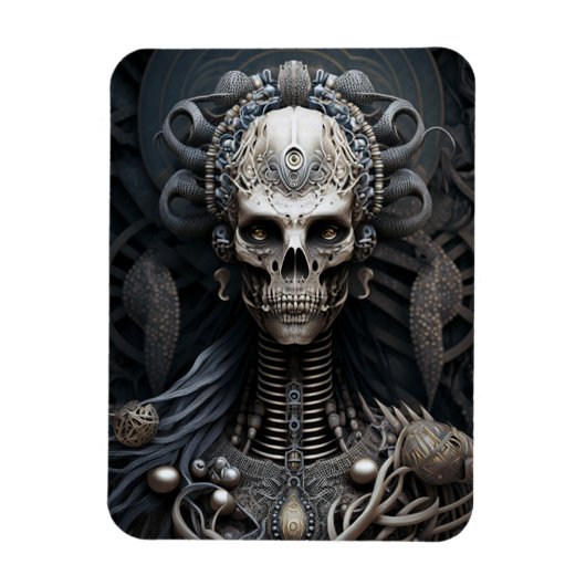 Skull Monster Skeleton Horror Magnet Magneet (Verticaal)