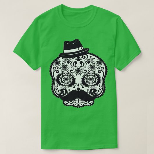 Skull Mustache T-shirt (Design voorkant)