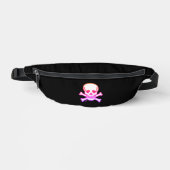 Skull n Bones white neon black fanny pack (Recto)