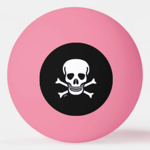 Skull n Botten Black oran glo 1 ster ping pong bal Pingpongballen