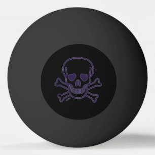 Skull n Botten Ghost black 1 ster ping pongball Pingpongballen