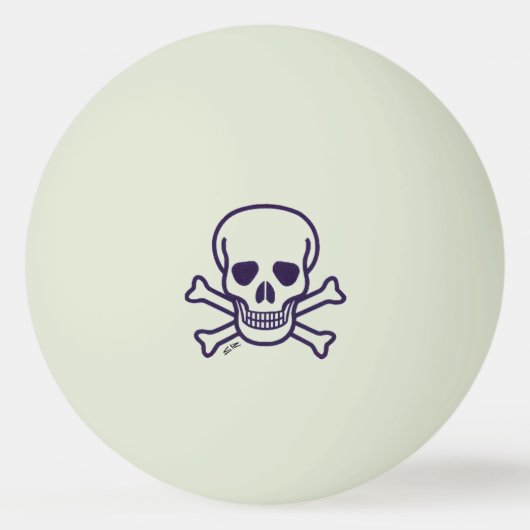 Skull n Botten groene gloed 1 ster pingpongbal Pingpongballen (Voorkant)