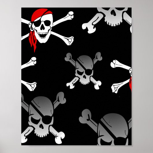 Skull n botten Party Pirate Poster (Voorkant)