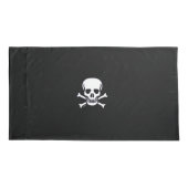 Skull n Botten Zwarte koningskussen Kussensloop (Achterkant)