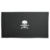 Skull n Botten Zwarte koningskussen Kussensloop (Voorkant)