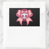 Skull 'n Bows Rechthoekige Sticker (Tas)