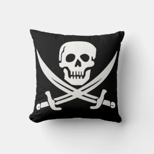 SKULL N CROSSBONES PIRATE PILLOW KUSSEN