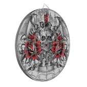 Skull n Dagger met Devil wings Dartbord (Voorkant Links)