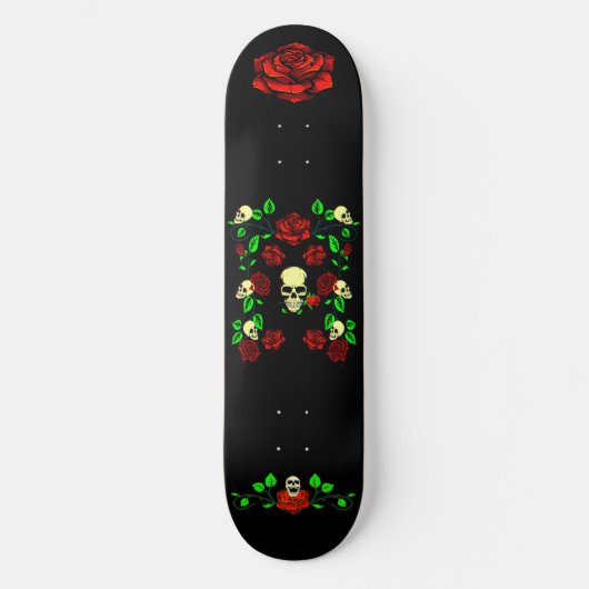 Skull N Rozen 3D Skateboard (Voorkant)