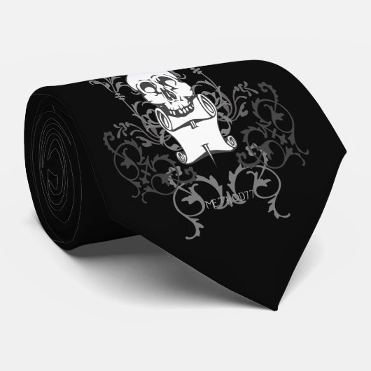 Skull N Sword Stropdas (Opgerold)