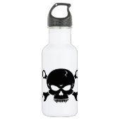 Skull 'n' Tools - Schroefpiraat 2 (zwart) Waterfles (Voorkant)