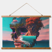 Skull on the beach hangend wandkleed (Voorkant 2)